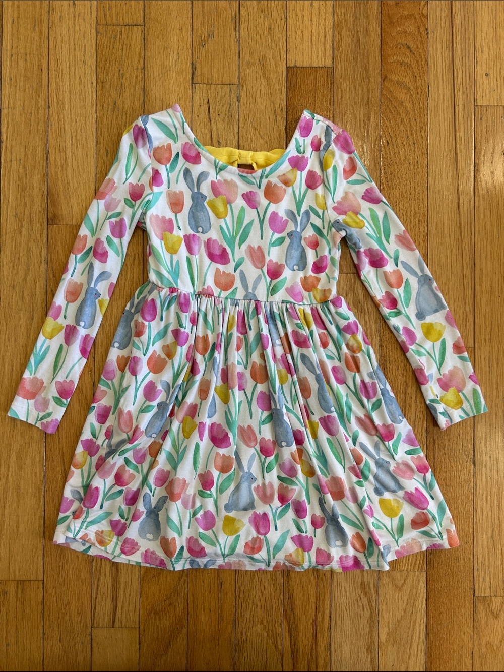 Little Sleepies Easter Flower Bow Back Skater Dress
